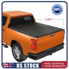 6.5 Ft Bed Tonneau Cover Soft Roll Up For 07-13 Chevy Silverado Gmc Sierra 1500