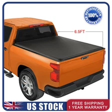 6.5 ft Bed Tonneau Cover Soft Roll Up for 07-13 Chevy Silverado GMC Sierra 1500