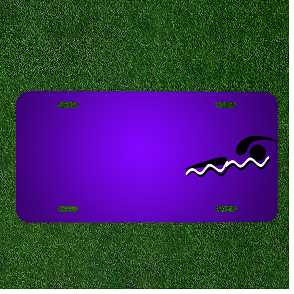 Custom Personalized Swim License Plate with Names for Water Sports