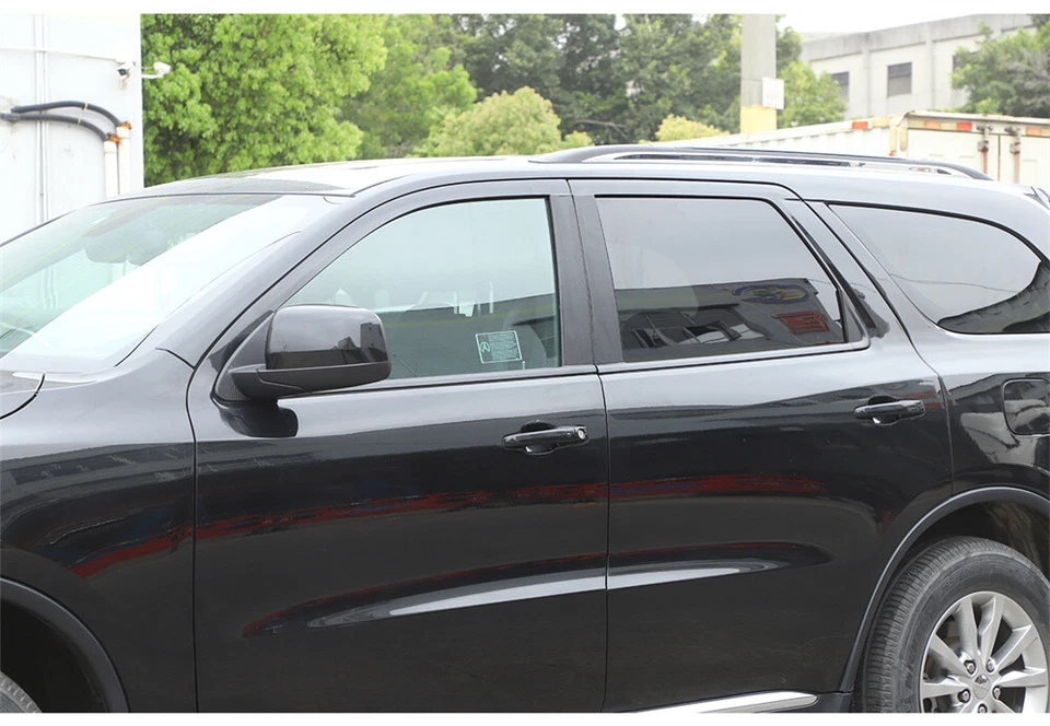 Para Dodge Durango 2011+ Estilo Carbono Puerta Ventana Pilar Poste Adhesivo Calcomanía Borde Foto 3 de 4