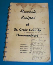 St. Croix County Wisconsin Homemakers Cookbook 1964