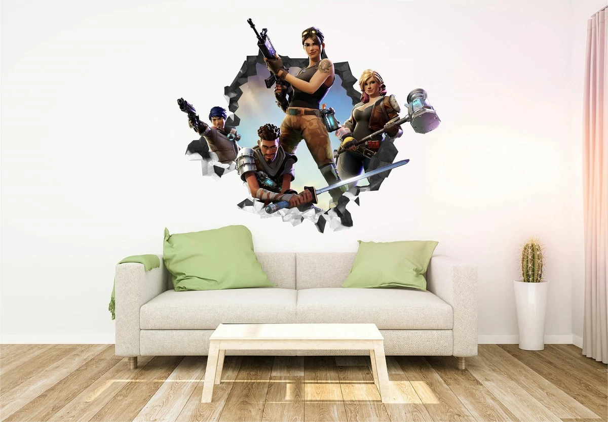 🥇 Wall stickers 3d video game fortnite 🥇