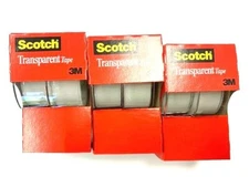 Scotch Transparent Tape 3/4" x 250" - 6 TOTAL ROLLS  #1257SS  (3PACKS OF 2)