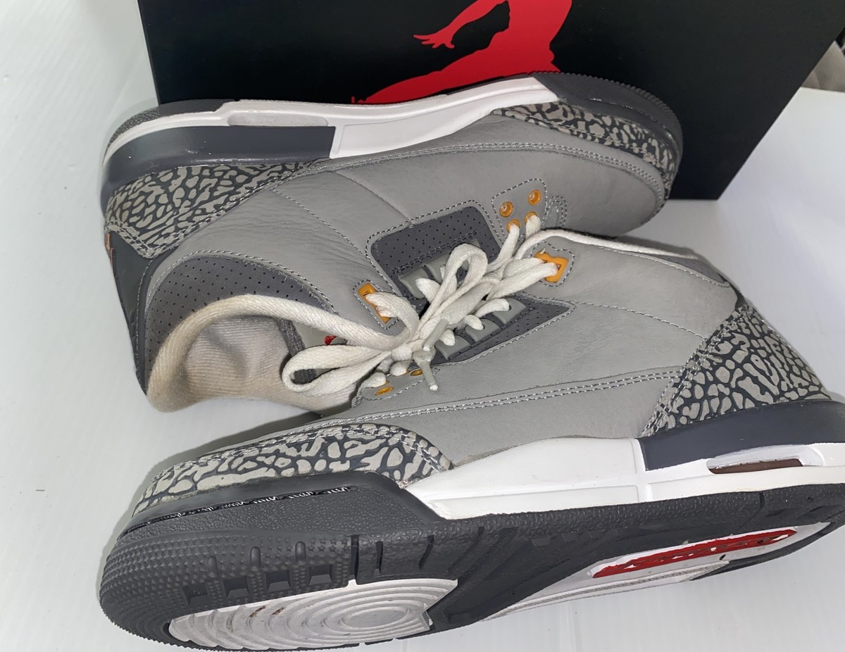 Size 6.5Y- Nike Air Jordan 3 Retro (GS) Cool Gray 398614-012 Size 6.5Y- Nike Air Jordan 3 Retro (GS) Cool Gray 398614-012