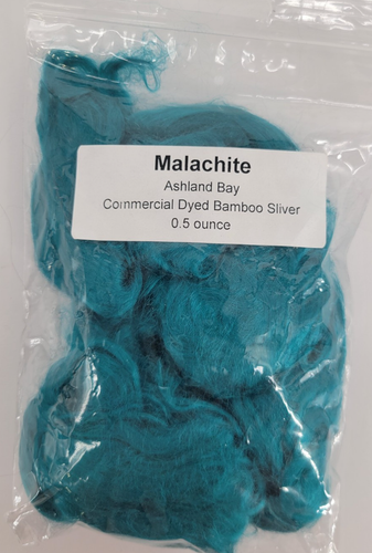 Bamboo Silver Fiber Dyed Malachite 0.5 ounce Spinning Felting - 第 1/3 張圖片