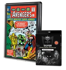 5 Max Pro UV Silver Comic Book Premium Showcases Wall Mountable Display Frames