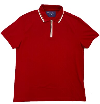 Loro Piana 半袖ポロシャツ 36 レッド Loro Piana Red Short Sleeve Polo Shirt Regatta Shirt Size Large