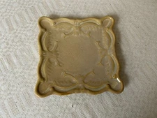 California Pantry Classic Ceramic Square Plate beige Trivet 6 inch trinket dish