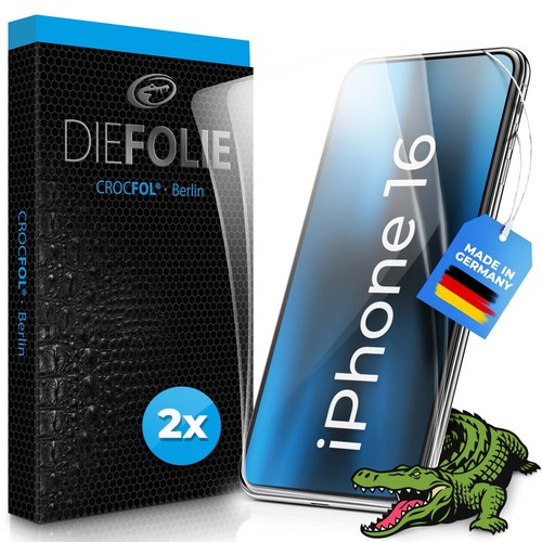 Crocfol DIEFOLIE für Apple Iphone 16 - 2 St. Premium Displayschutzfolien - 第 1/5 張圖片