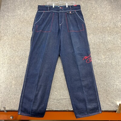 VINTAGE Fubu Platinum Jeans Mens 40x36 Blue Muhammad Ali