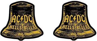 AC/DC Hell's Bells Die-Cut Patch [Set of 2] Memorabilia Emblem Logo ACDC Hell's