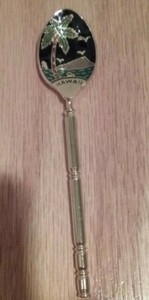 Vintage Souvenir Spoon - Gold Tone - Hawaiian Islands - Hawaii 
