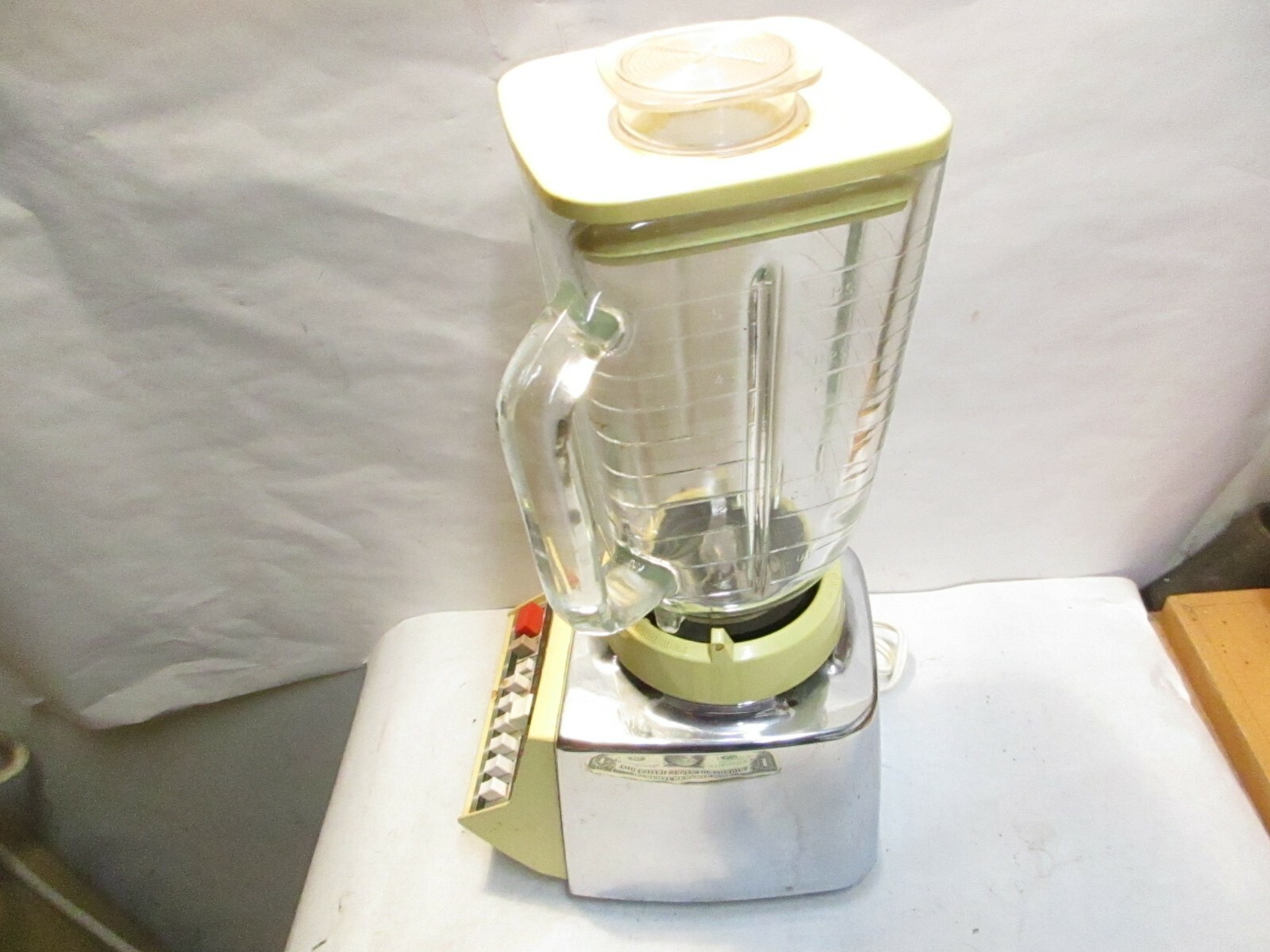 vintage Oster Osterizer Galaxie Harvest Gold 10 Speed Blender good