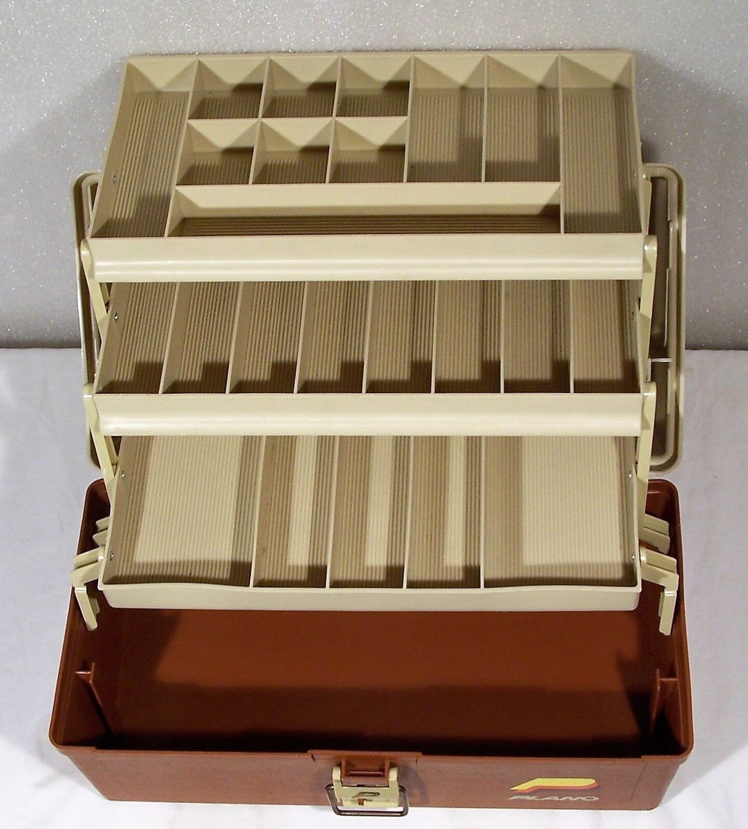Plano Three-Tiered Tackle Box, 24 Inside Compartments, Lockable, Fishing | eBay Plano Three-Tiered Tackle Box, 24 Inside Compartments, Lockable, Fishing | eBay