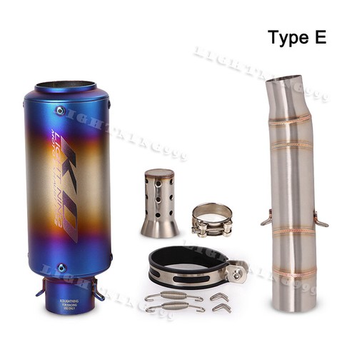 Slip-on Exhaust Pipe 2" Muffler Mid Link Tube Modified For Honda CBR300R CB300F - Picture 7 of 12