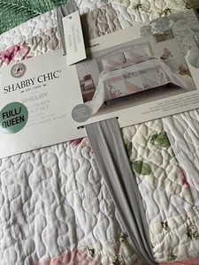 BRAND NEW RACHEL ASHWELL SHABBY CHIC SHELBY FULL/QUEEN QUILT SET 