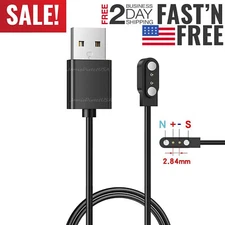 2-Pin Universal USB Data Charging Cable Magnetic 2.84mm for Smart Watch Charger