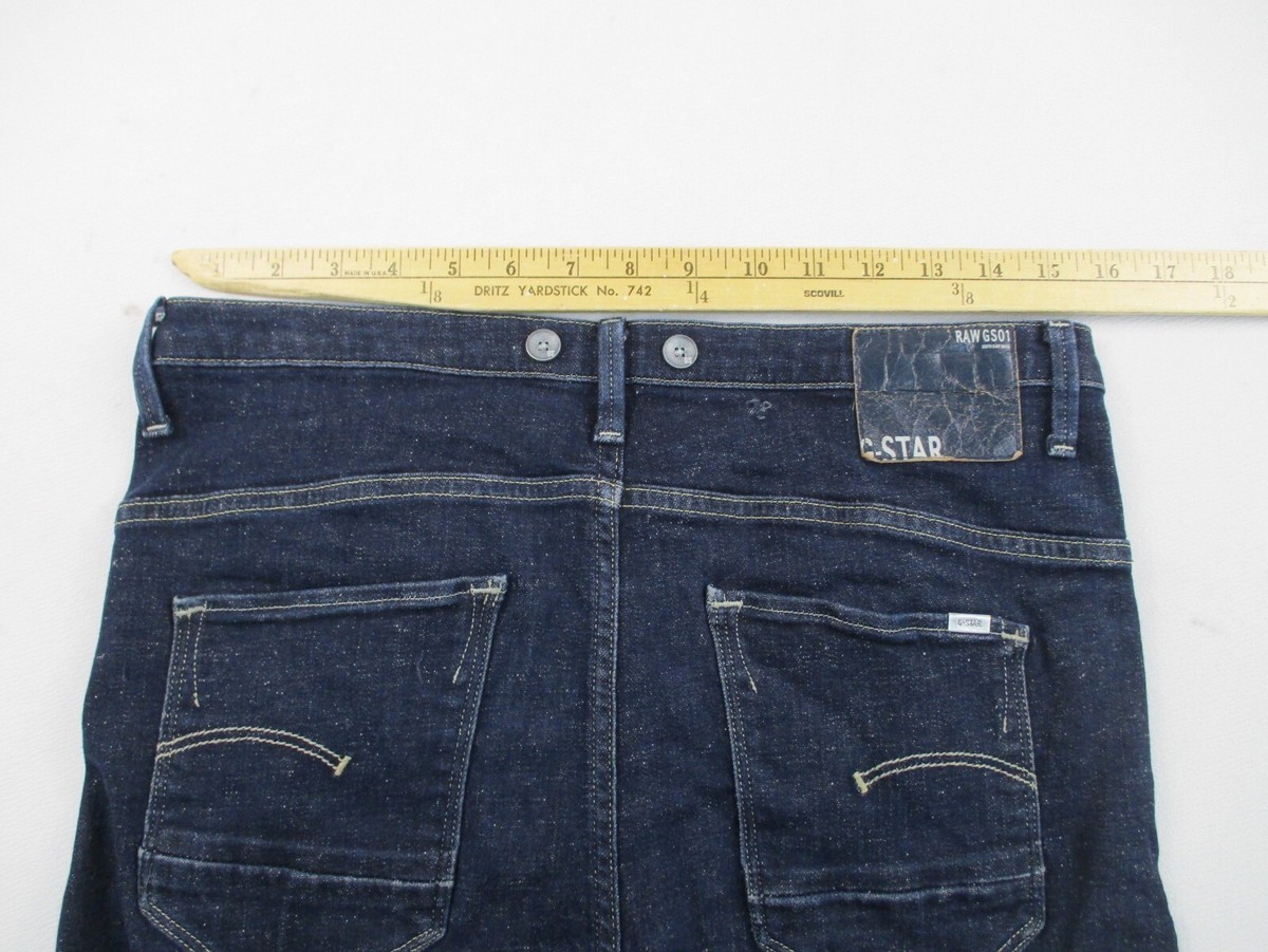 G Star Raw GS01 Skinny Jeans Mens 29 Blue Y2K Denim Curved 29x30 