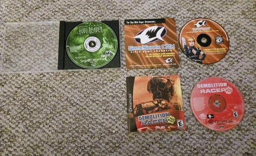 Legacy of Kain: Soul Reaver Sega Dreamcast Game Shark Demolition Racer Game Lot