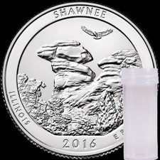 2016 D Shawnee Illinois Quarter 40 Coin Roll From US Mint Bag BU! ATB
