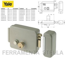 SERRATURA YALE ELETTRICA 688-689 PORTA IN FERRO PORTONCINO INGRESSO DA APPLICARE