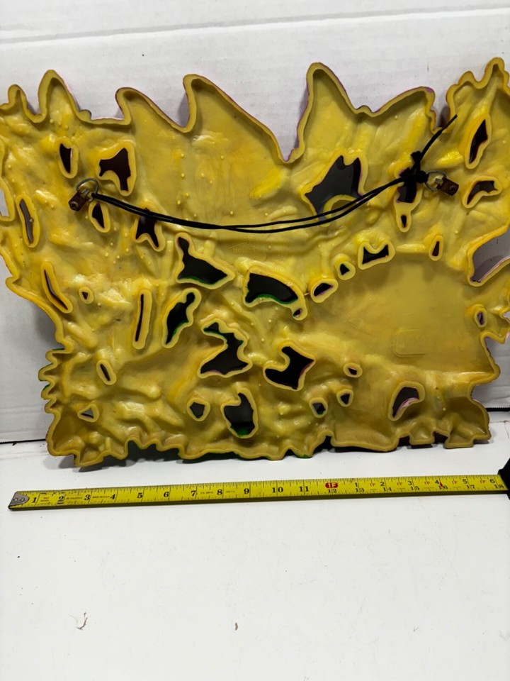 Vintage 1970's Homco Mushroom Frog Butterfly Hanging Wall Art Plaque 17