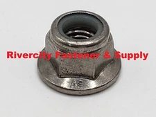 M10-1.5 Stainless Serrated Flange Nylon Insert Lock Stop Nuts nylock Nut M10x1.5