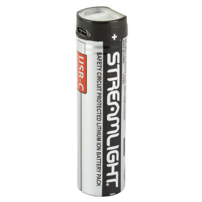 Streamlight SL-B50 USB-C Rechargeable Battery for ProTac 2.0 1 Pack Black Silver