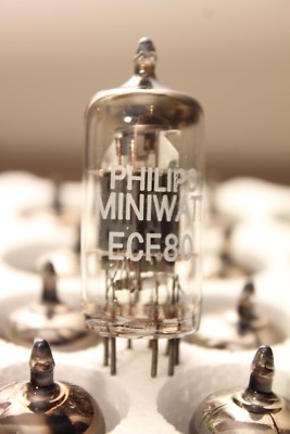 PHILIPS MINIWATT ECF80 ( 6BL8 CV5215 ) - triode/pentode - SINGLE TUBE - NOS