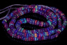Purple Ethiopian Opal Smooth Round Beads 3-4mm 16 Inch Strand Fire Gemstone