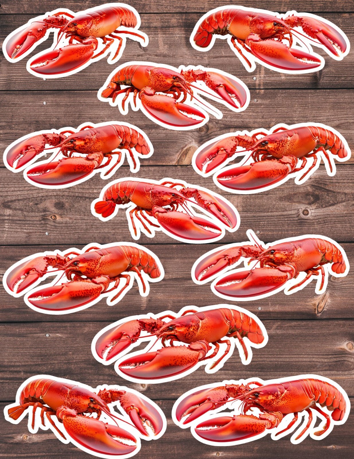 Lobster Die Cut Vinyl Stickers Scrapbooking Laptop Waterbottle