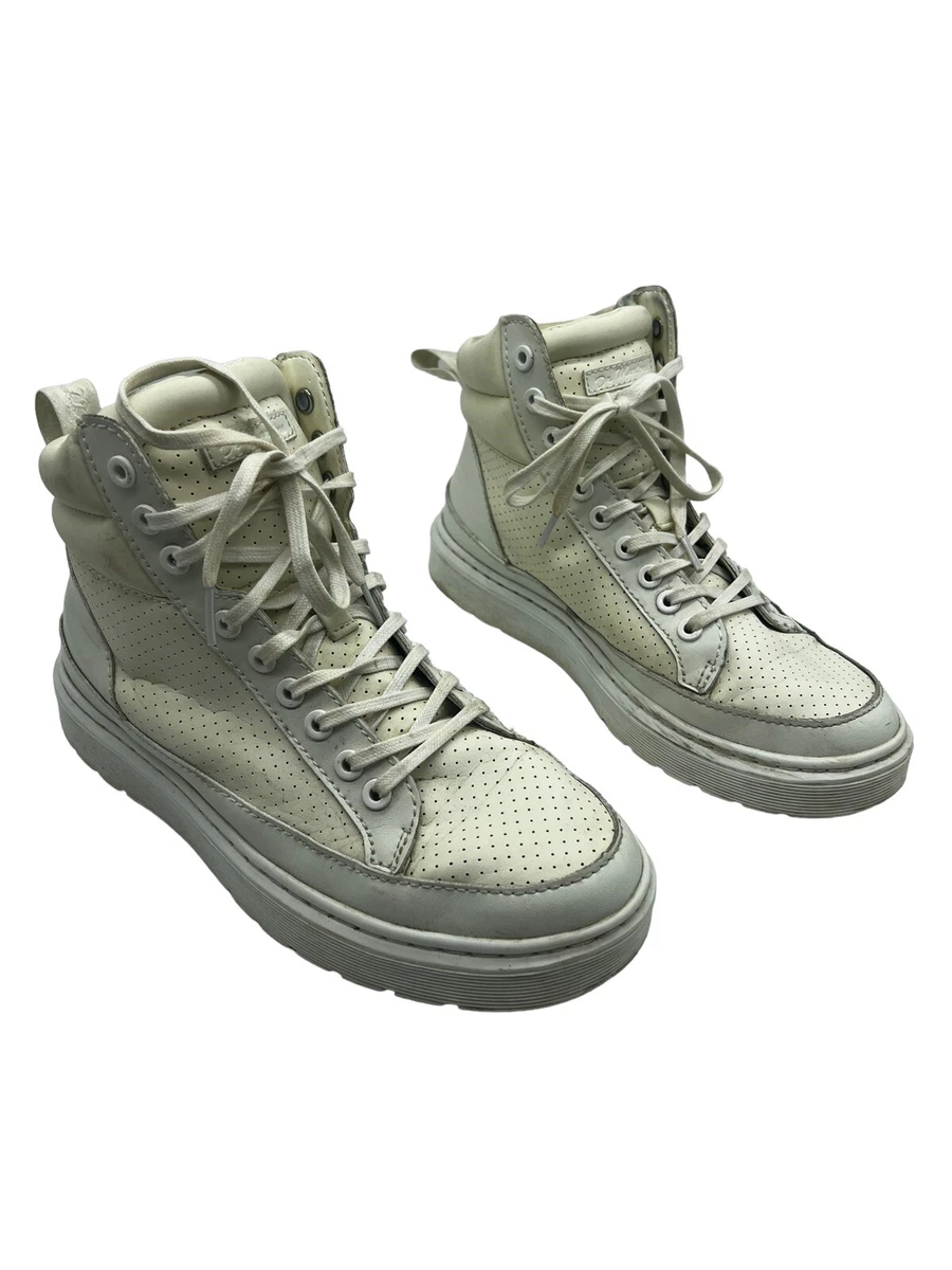 DR. MARTENS Air Wair Lamar Canvas Sneakers Boots Men US Size 8 White