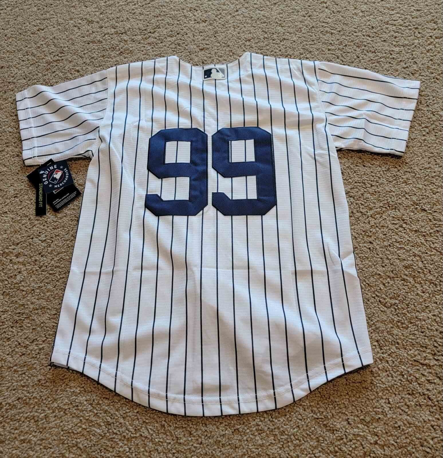 NWT #99 Aaron Judge Pinstripe No Name Yankees Jersey Mens Large