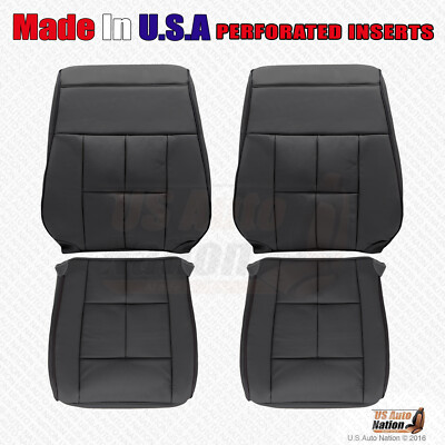 2007 to 2014 Lincoln Navigator Driver Passenger Perforated Leather Cover Black