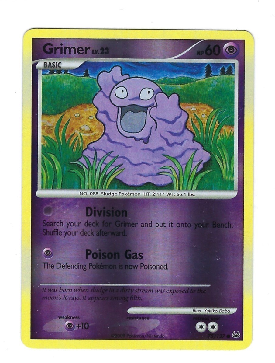 Pokemon Grimer 75/127 Platinum Reverse Holo UNPLAYED