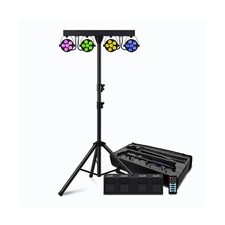 Stage Lights Package, RGBW LED DJ Lights with Stand, Stage Lights System DMX,...