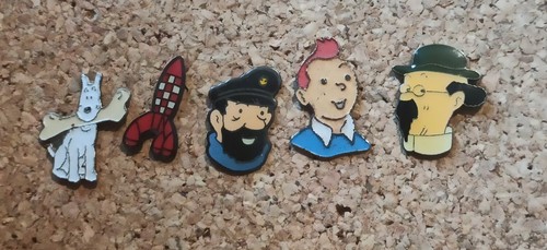Lot 5 Pin's Tintin Et Milou Broche BD Corner Hergé Coinderoux Bande Dessinée Pin
