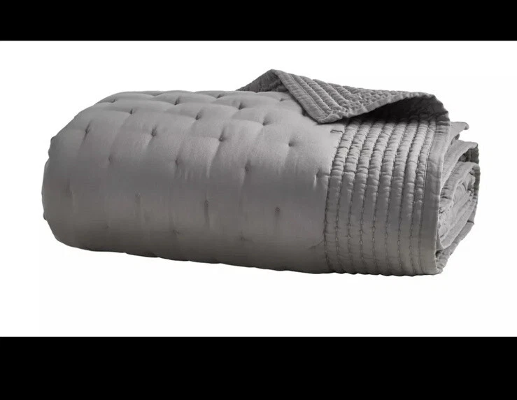 Edredón Donna Karan Home The Essential Silk F/QUEEN platino. ¡Nuevo! Foto 4 de 4