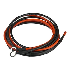6FT Battery Cable w/ Ring Lug Ends – 6AWG, 8AWG, 12AWG (3/8" & 5/16" Options)