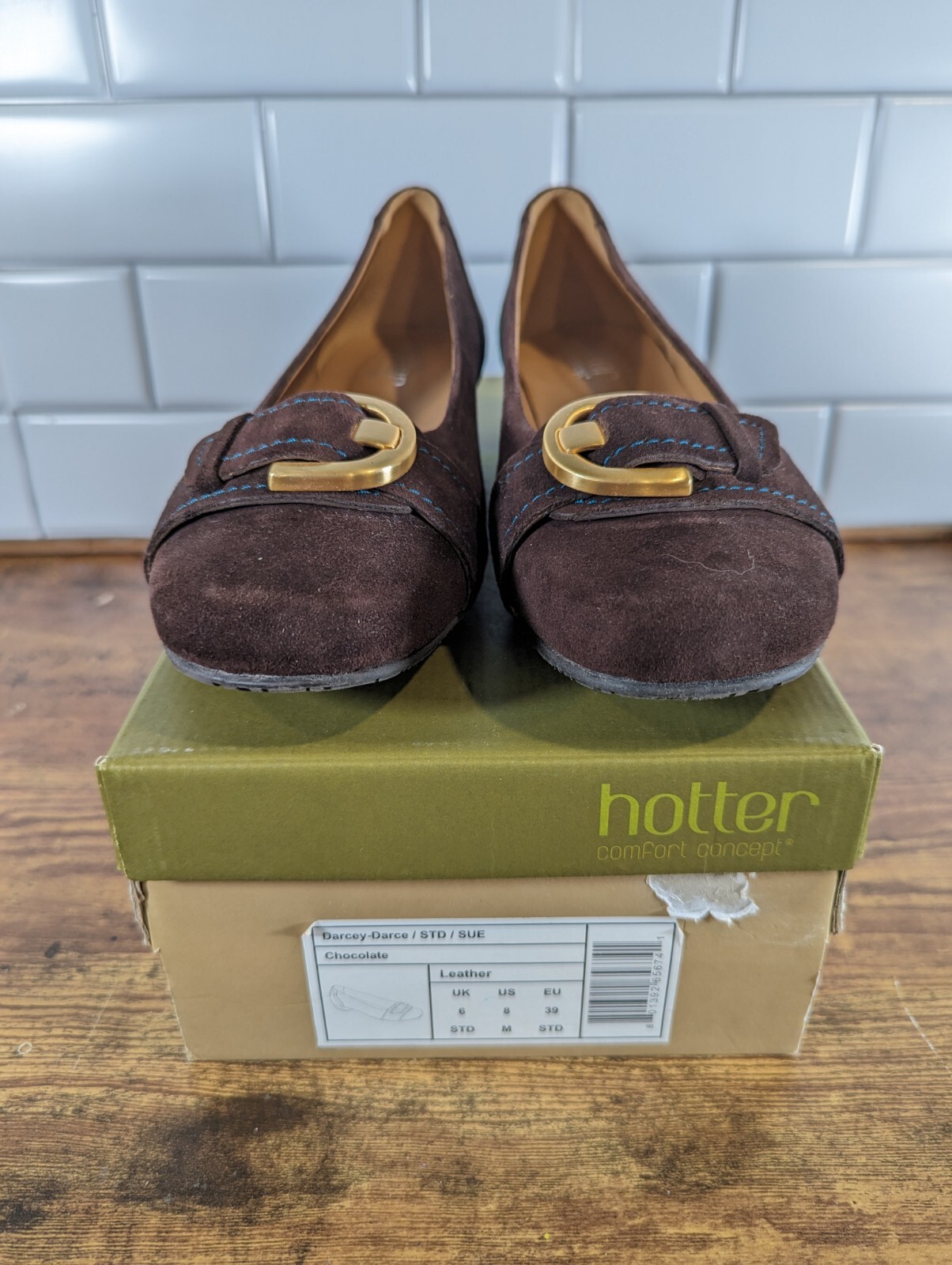 Hotter Ladies hotter COMFORT CONCEPT Brown Suede Slip… Gem