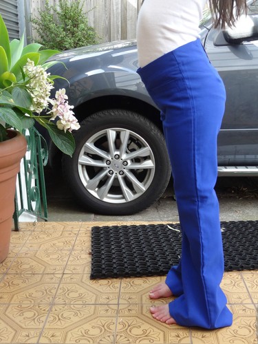 Girl size stretch royal blue pants for school uniform or casual 4,6,8,10,12,14 - Picture 3 of 9