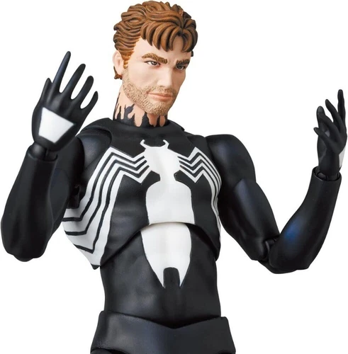 CT TOYS MAFEX No.147 Spider-Man schwarz Kostüm COMIC Ver. Action Figur Modell Spielzeug - Bild 8 von 18