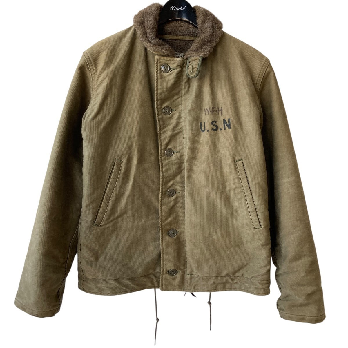 1940s U.S. NAVY N-1 Deck Jacket Olive Green Size 38