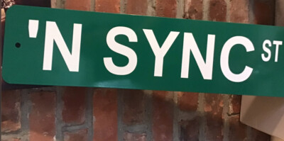 N'Sync サイン N SYNC Street Sign 2ft Long With Is 6in Great Condition | eBay