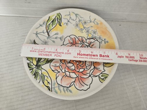 4 Fitz & Floyd Savannah Home Blooming Peony 8.25" Lunch Salad Plates FREE SHIP - Picture 4 of 9
