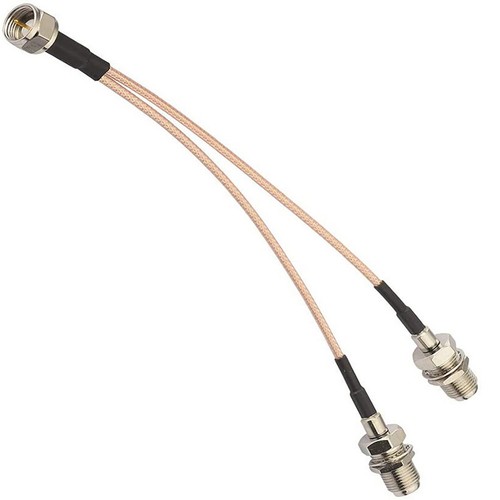 1pc F Type Coax Cable Splitter To F Dual Female 3 Way RG316 Coaxial Cable 15cm - Picture 4 of 10