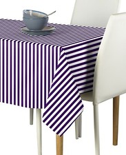Small Stripes Purple Signature Tablecloths - Assorted Sizes