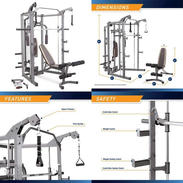 Powertec Smith Machine With Lat Tower And Bench For Sale Online