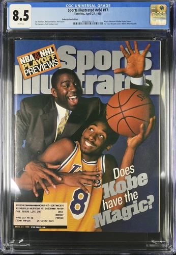 ⭐️Sports Illustrated April 27 1998 - Kobe Bryant First Cover RC - CGC 8.5 ⭐️