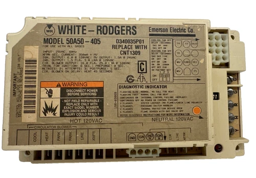 50A50-405 TESTED GOOD - Furnace Control Board D340035P01